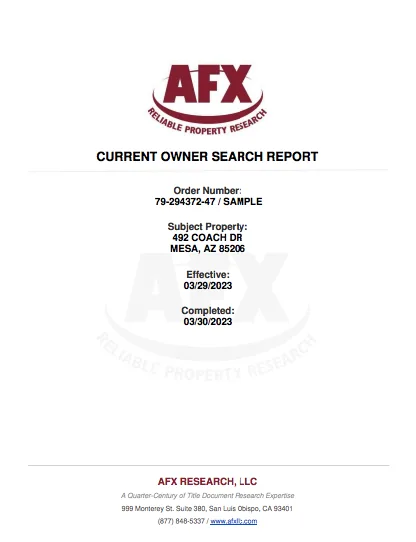 Sample Title Search Abstract Report