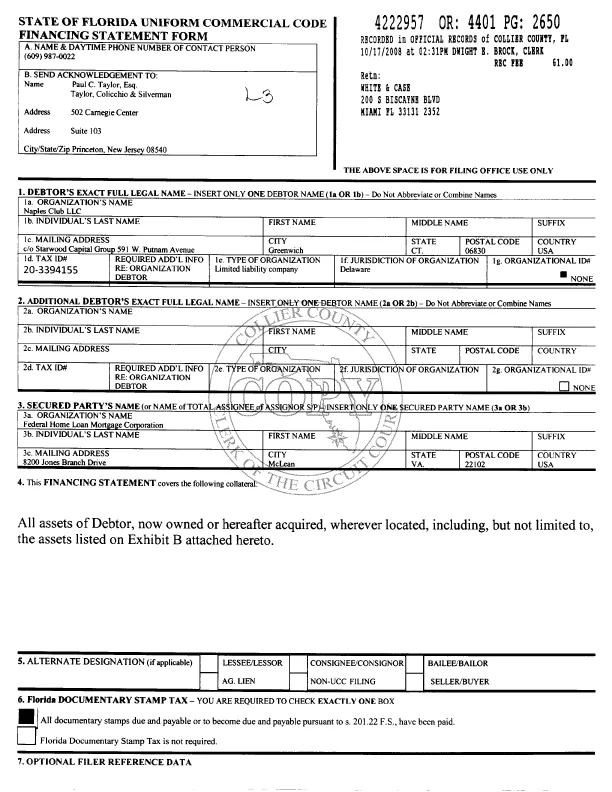 UCC Filing Copy